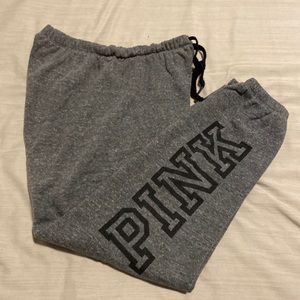 PINK women’s grey sweat pants size small